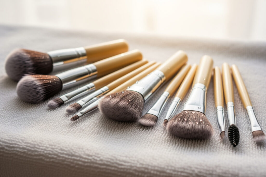 clean makeup brushes