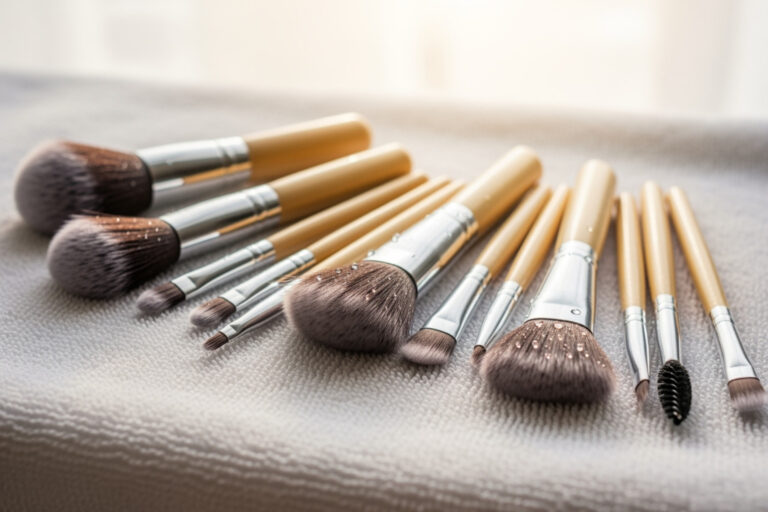 clean makeup brushes