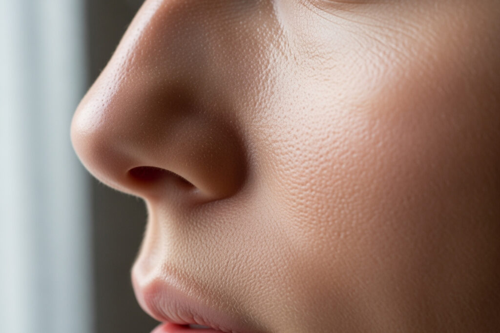 how to minimize pores on cheeks and nose