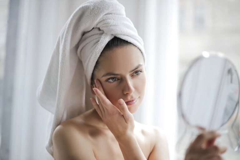 Oily skin pores