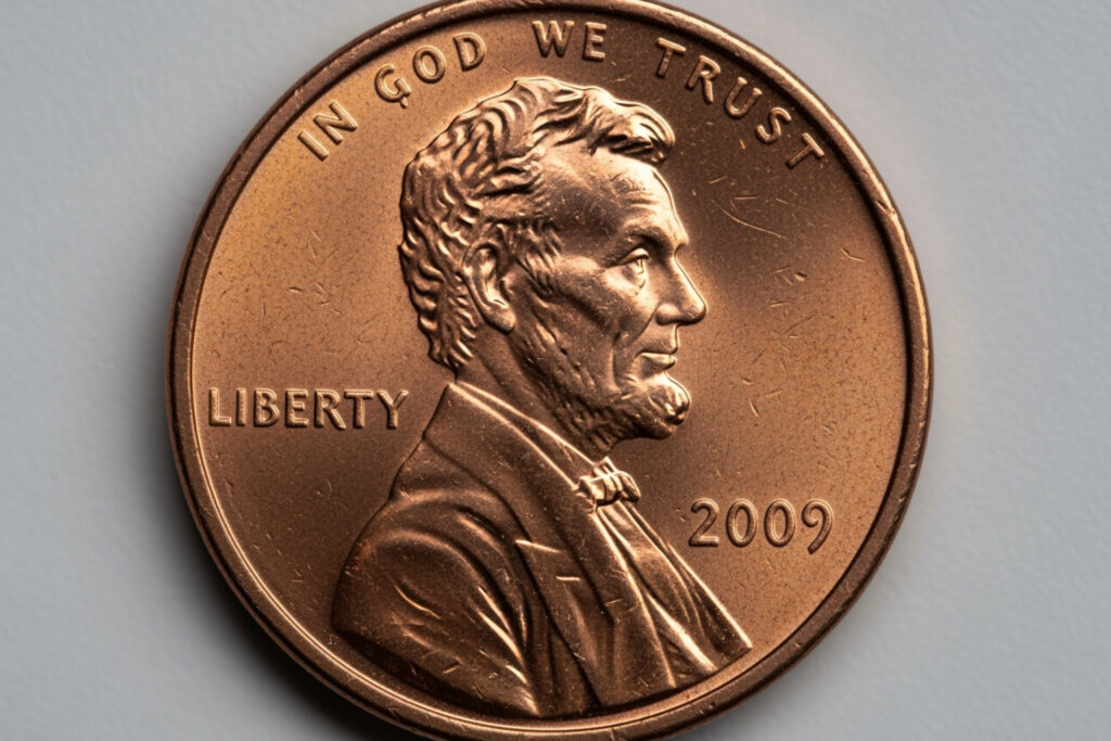 2009 penny value no mint mark
