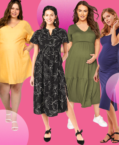 Stylish maternity clothes for professional women
