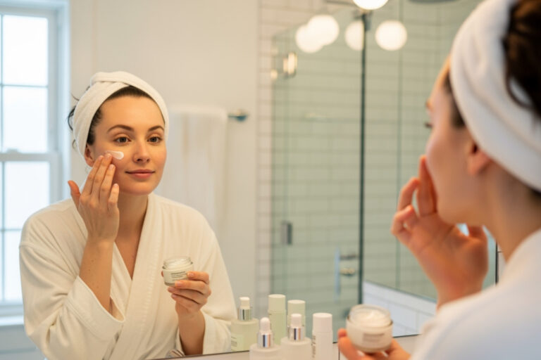 Morning beauty routine