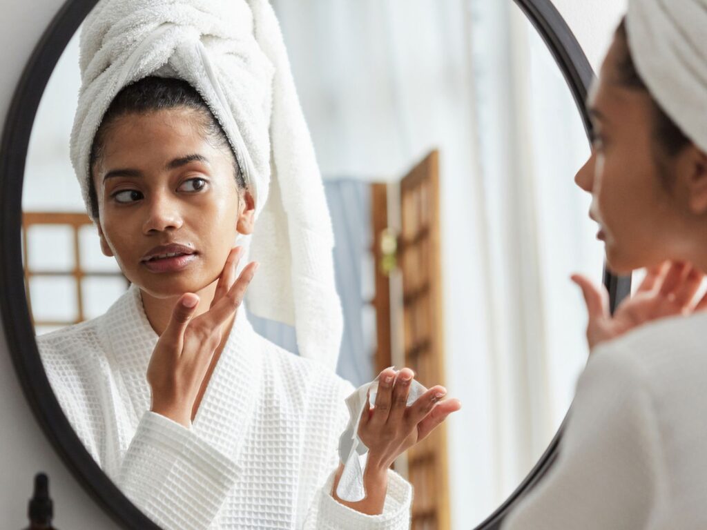 Nighttime skincare routine for women over 40